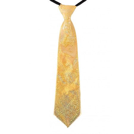 Golden glitter carnaval tie for adults