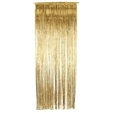 Folie curtain in gold 244 cm 4 pieces