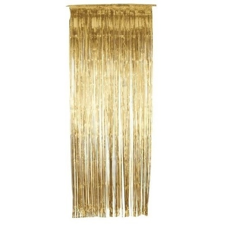 Folie curtain in gold 244 cm 6 pieces