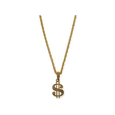 Pimp gold necklace with dollar sign