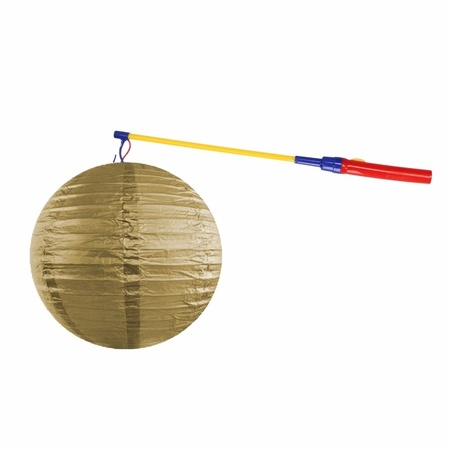 Golden lantern 35 cm with lantern stick