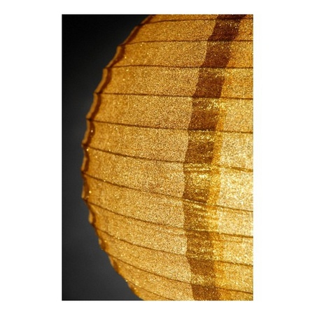Sparkle paper lantarn gold 25 cm