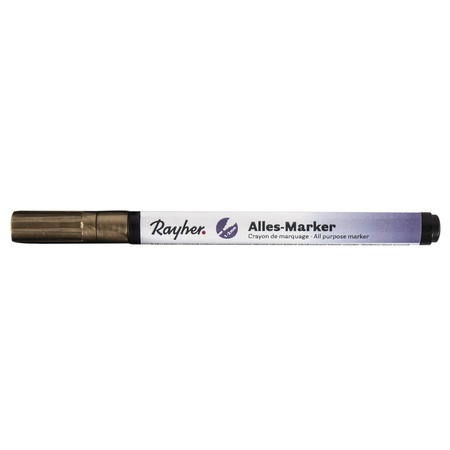 Gold marker pen with thin point