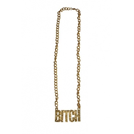 Golden chain necklace Bitch