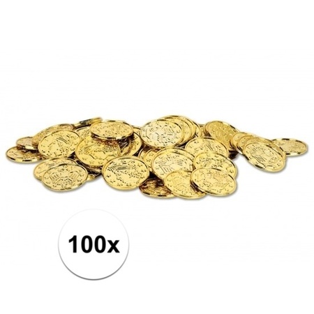 Gold treasure chest coins 100 pieces