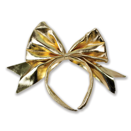 Golden headband with giant bow