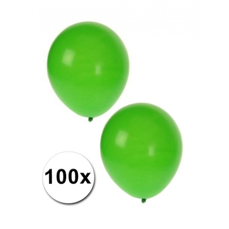 Decoratie ballonnen groen 100 st