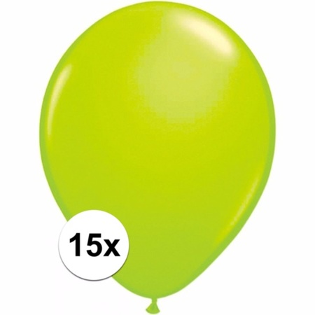 Groene decoratie ballonnen 15 stuks