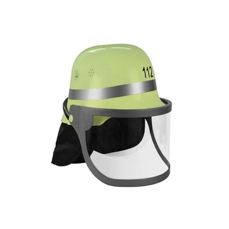 Plastic brandweer helm groene Duits