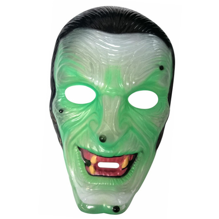 Griezelig groene heksen masker