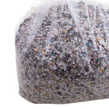 30 kilo multi-colored recycled confetti