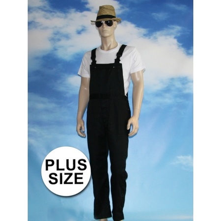 Big size black dungarees for adults