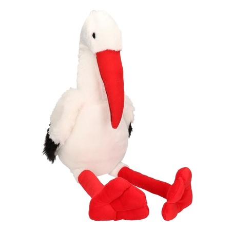 Plush stork toy animal 41 cm