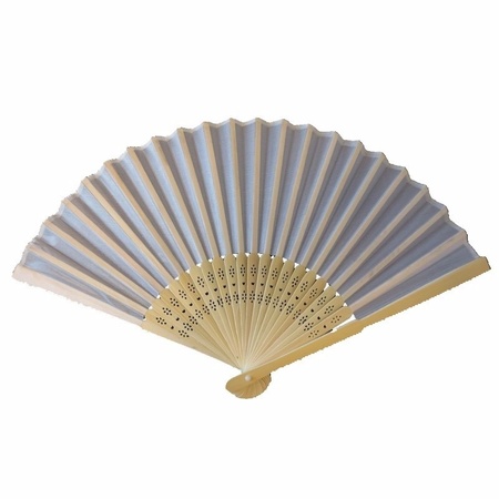 Spanish wooden fan white 38 x 21 cm
