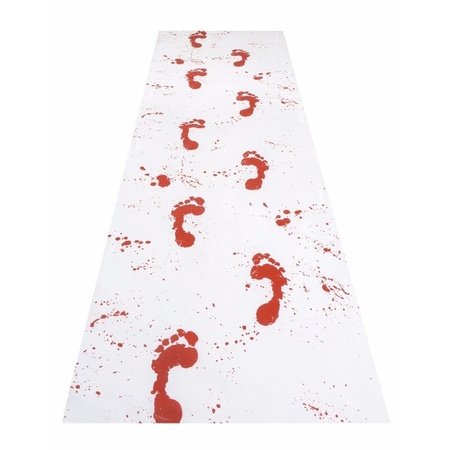 Thema lopers met bloederige voetafdrukken 450 x 60 cm