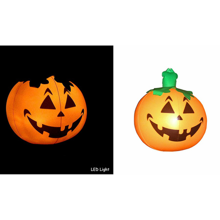 Inflatable LED Halloween pumpkin - orange - 24 cm