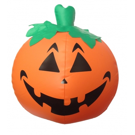 Halloween LED pompoen - oranje - opblaasbaar - ophangbaar -  24 cm