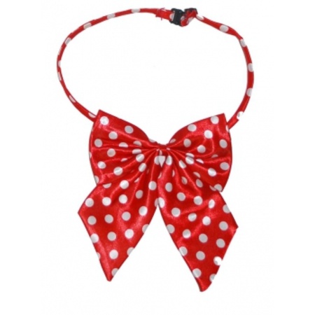 Bow tie red with white dots