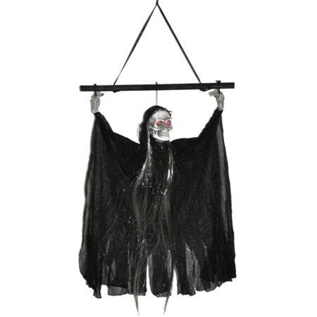 Hangende horror Halloween decoratie geest 30 cm met licht en geluid