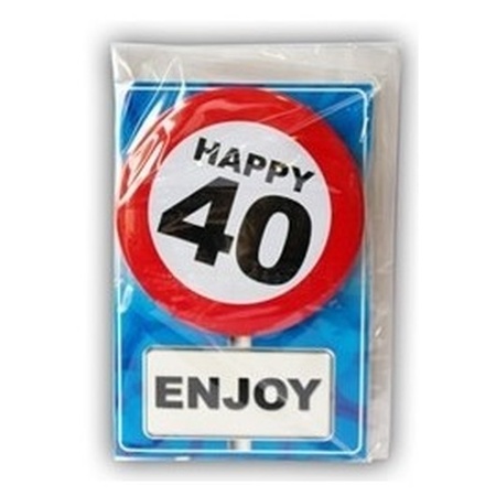 Happy Birthday leeftijd kaart 40 jaar
