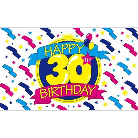 Feestvlag Happy Birthday 30