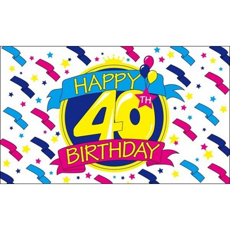 Feestvlag Happy Birthday 40 jaar