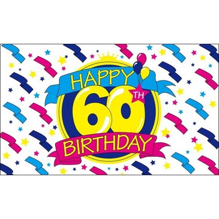 Feestvlag Happy Birthday 60 jaar