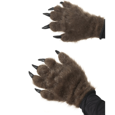 Harige dierenpoot / weerwolf handschoenen voor volwassenen