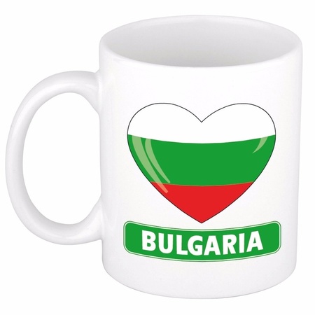 Bulgaarse vlag hartje theebeker 300 ml