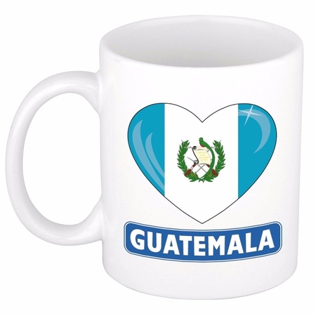 Guatemalaanse vlag hartje theebeker 300 ml