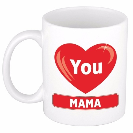 I Love you mama cadeau koffiemok / beker 300 ml