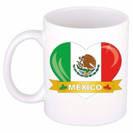 Mexicaanse vlag hartje theebeker 300 ml