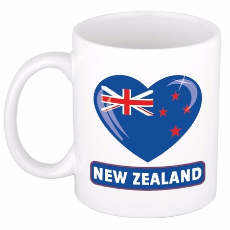 Nieuw Zeelandse vlag hartje theebeker 300 ml