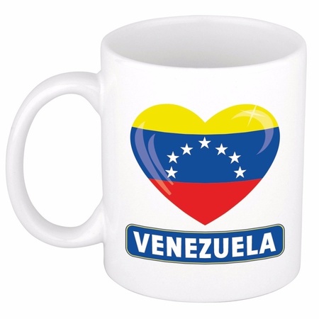 Venezolaanse vlag hartje theebeker 300 ml