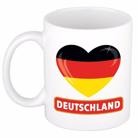 Duitse vlag hartje theebeker 300 ml