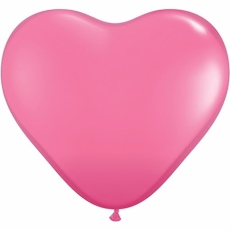 Zak met 20 roze hart ballonnen 15 cm