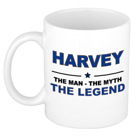 Harvey The man, The myth the legend collega kado mokken/bekers 300 ml