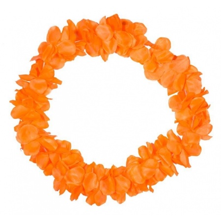 Toppers - Hawaii bloemen slingers neon oranje