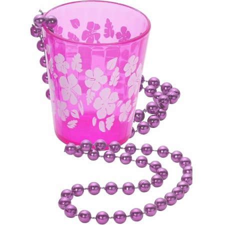 Toppers - Shotglass chain pink flowers