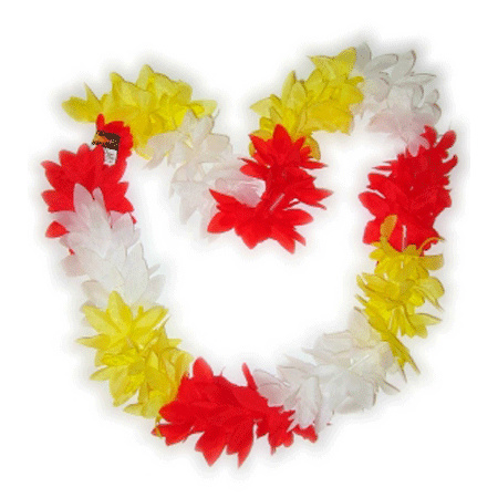 Toppers - Red / white / yellow wreaths hawaii