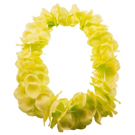 Toppers - Hawaii flowers garlands neon yellow