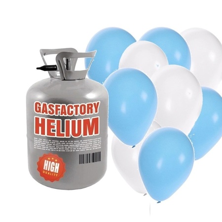 Helium tank with 50 Oktoberfest balloons
