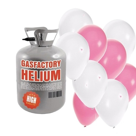 Helium tank with girl birth 30 balloons