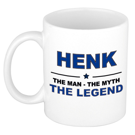 Henk The man, The myth the legend collega kado mokken/bekers 300 ml