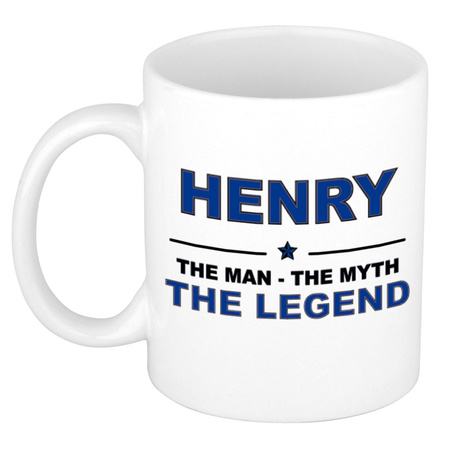 Henry The man, The myth the legend collega kado mokken/bekers 300 ml