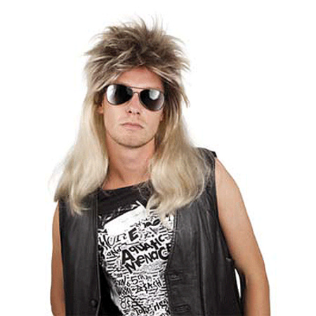 Mens wig with a mullet - eighties style