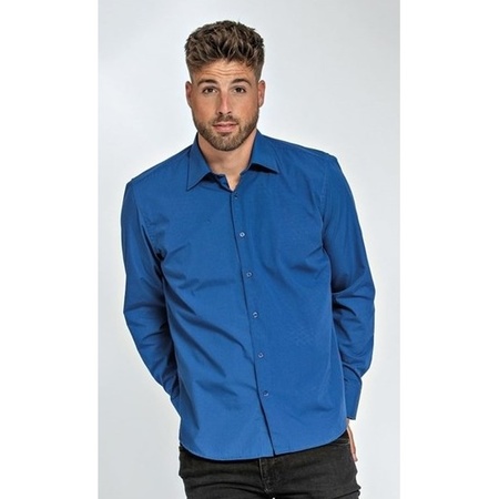 Men casual shirt royal blue