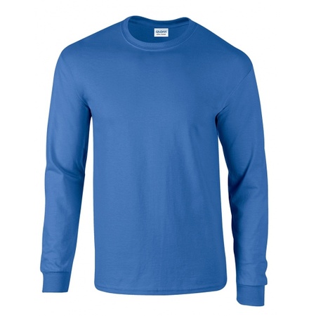 Kobalt blauwe t-shirts lange mouwen top kwaliteit