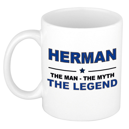 Herman The man, The myth the legend collega kado mokken/bekers 300 ml