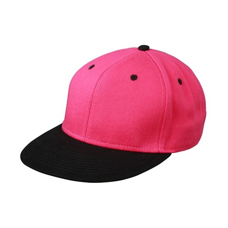 Hippe baseball cap in zwart/roze